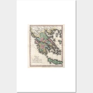 Map of Ancient Greece, 19th century (C029/1315) Posters and Art